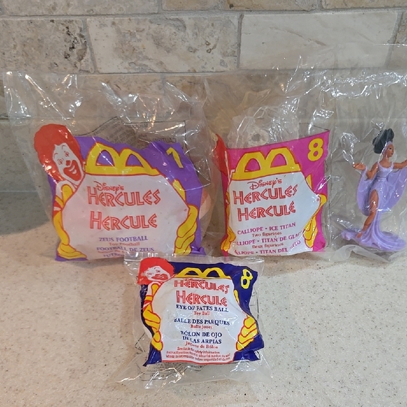 Disney Other - Vintage 1997 Unopened McDonalds Disney Hercules Toys [Lot Of 3]